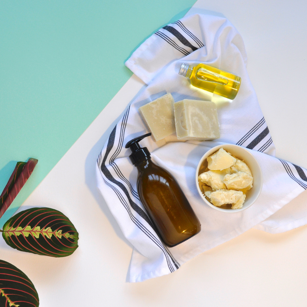 Ingredients needed to make the Acala DIY liquid soap