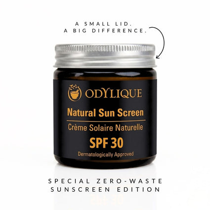 Odylique Natural Sunscreen SPF 30 with aluminium lid