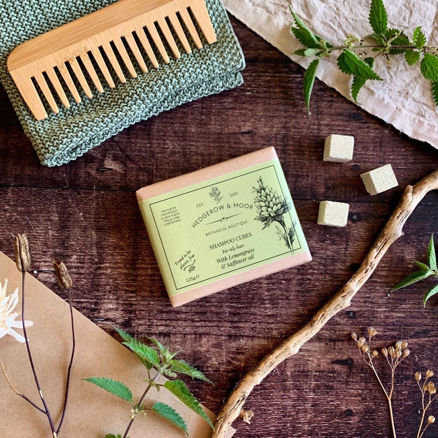 Shampoo cubes for oily hair from Hedgerow & Moor - Acala