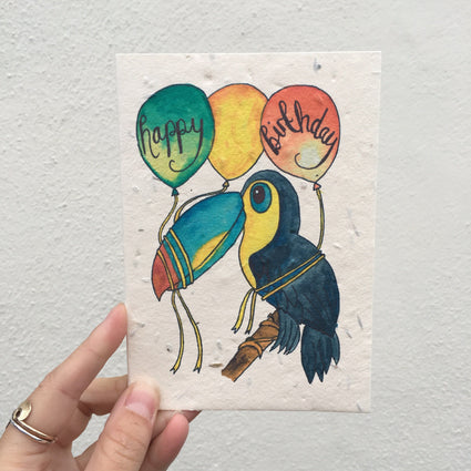 Plantable Birthday Card- Parrot - Acala