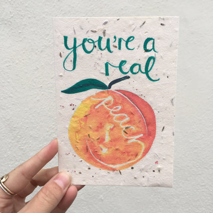 Plantable Greetings Card- Peach - Acala