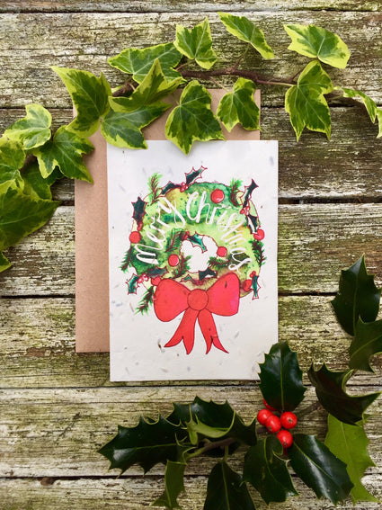 Plantable Christmas Card Wreath
