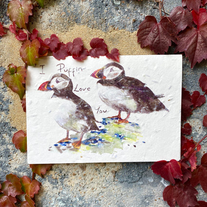 Plantable Card - I Puffin Love You