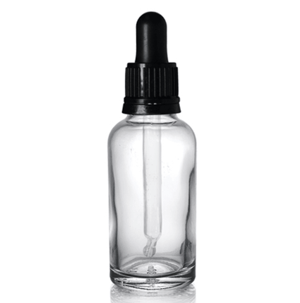 50ml Clear Glass Dropper Bottle and Glass Pipette - Acala