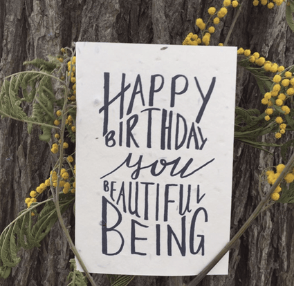 Plantable Birthday Card- Beautiful Being - Acala