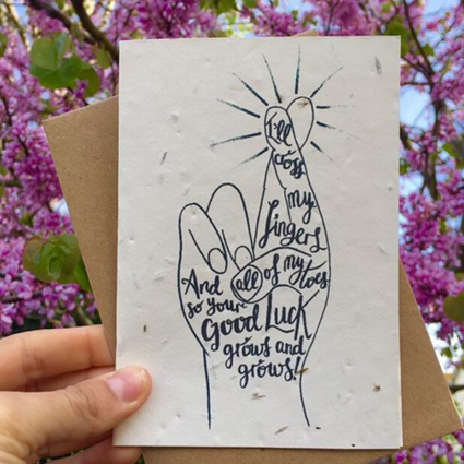 Plantable Greetings Card- Good Luck