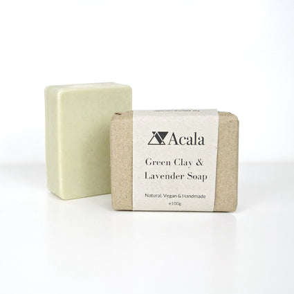 green clay lavender soap from acala