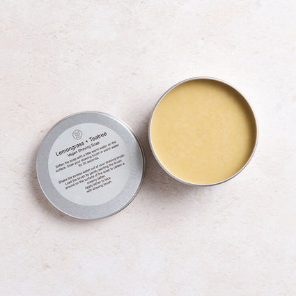 Lemongrass + Tea Tree Shaving Soap from Wild Sage Co - Acala